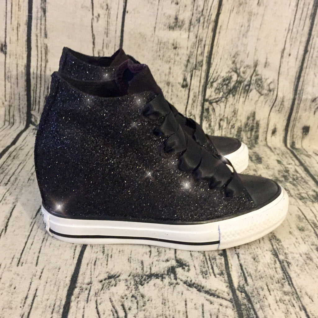 sparkly grey converse