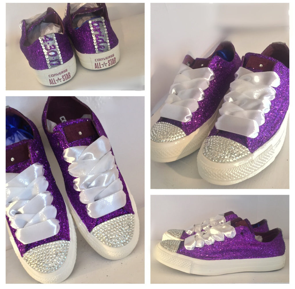 purple converse wedding shoes