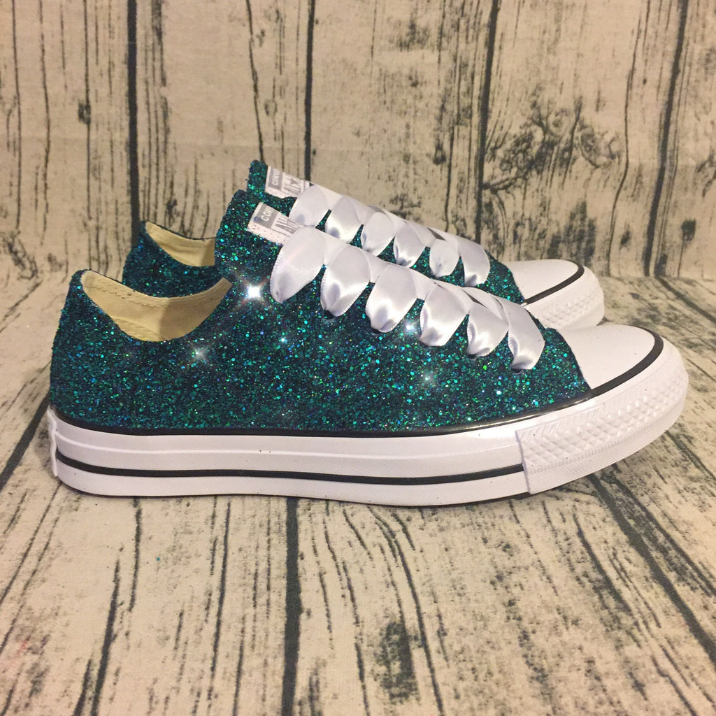converse turquoise glitter
