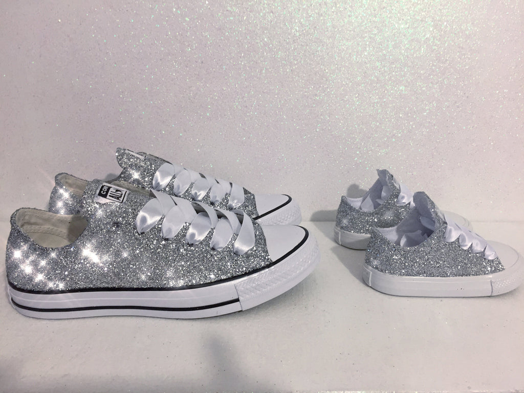 silver sparkly childrens shoes