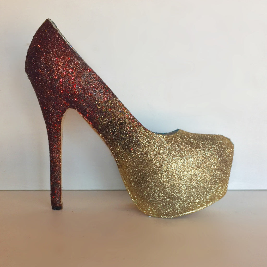 gold shoes for wedding low heels