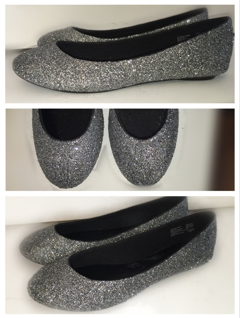 dark gray ballet flats