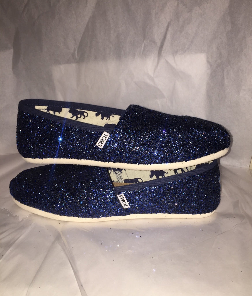 black glitter toms