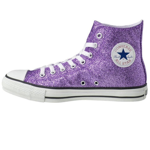 purple sparkle converse