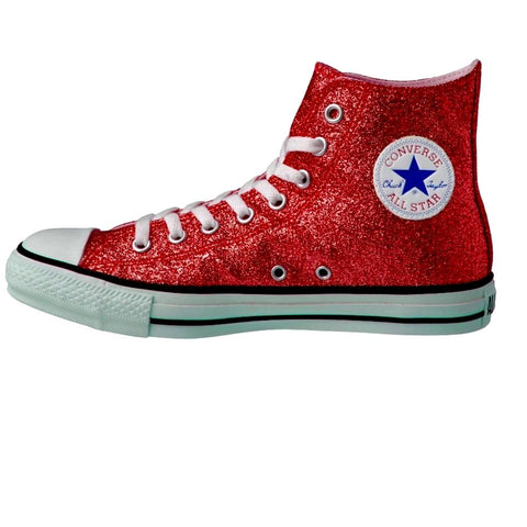 womens red sequin sneakers