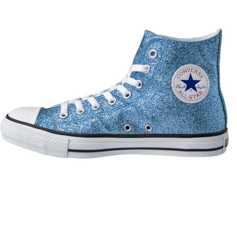 blue sparkly tennis shoes