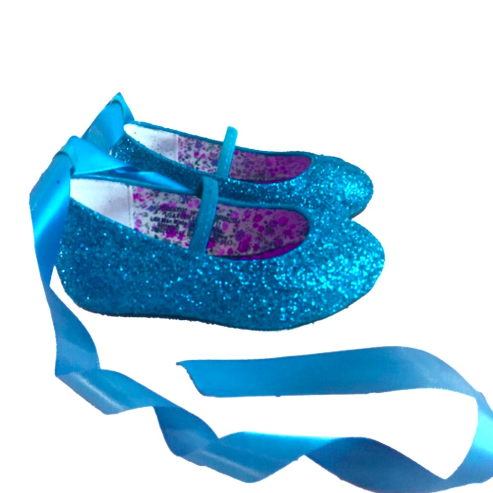 girls blue sparkle shoes