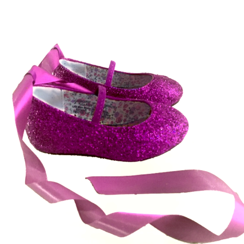 baby girl pink glitter shoes