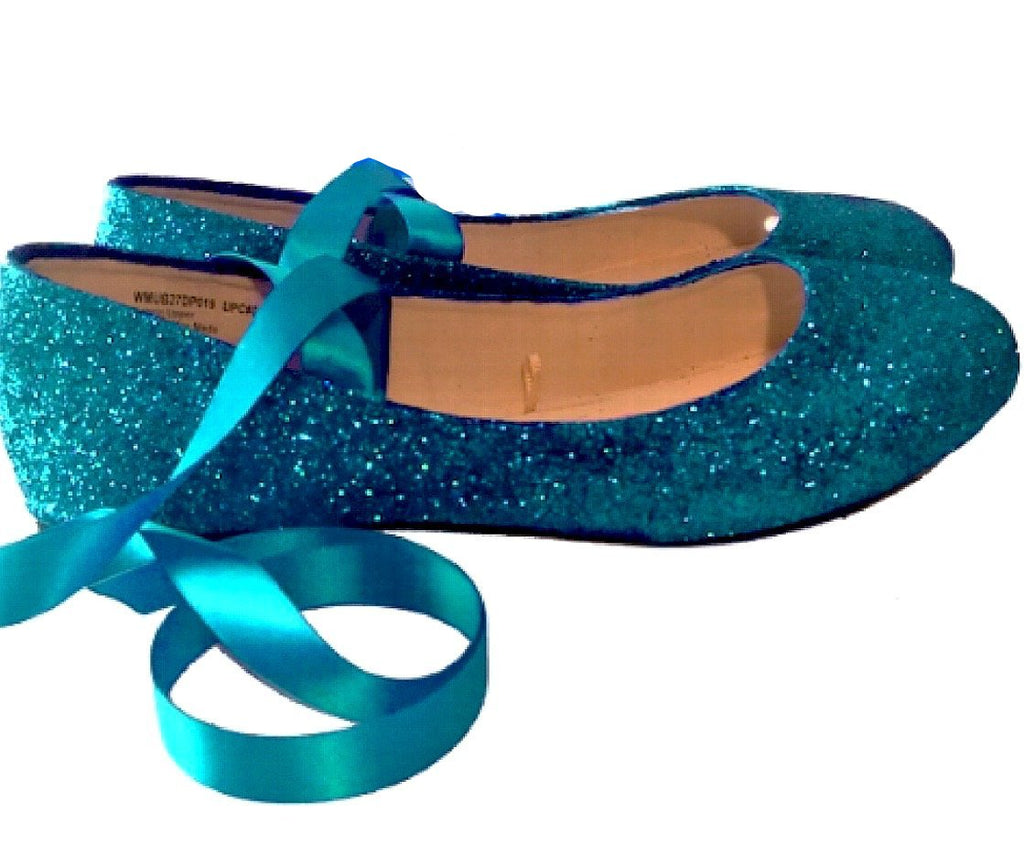 womens teal flats