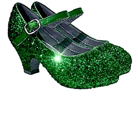 girls green dress shoes