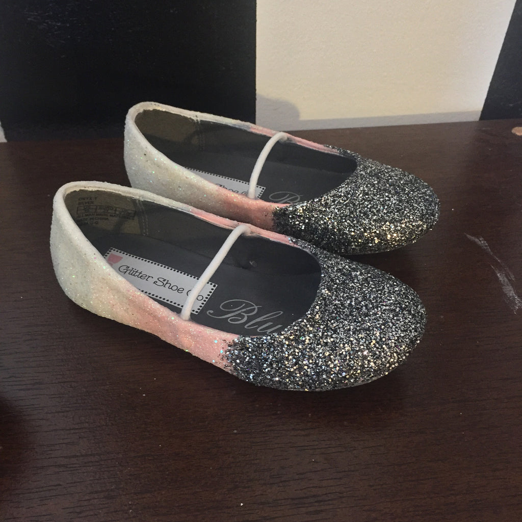 ladies sparkly flat shoes