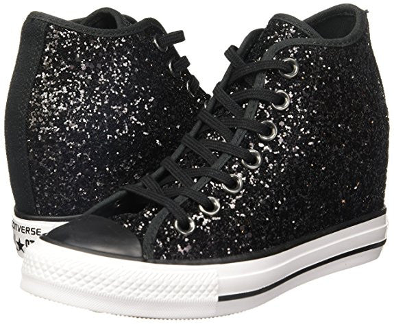 black sparkly converse