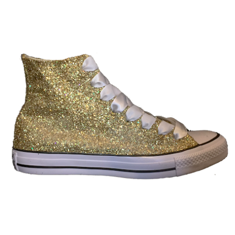 gold converse sneakers