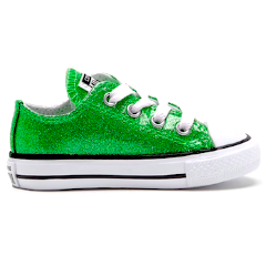 converse glitter green