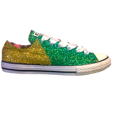 converse gold glitter sneakers