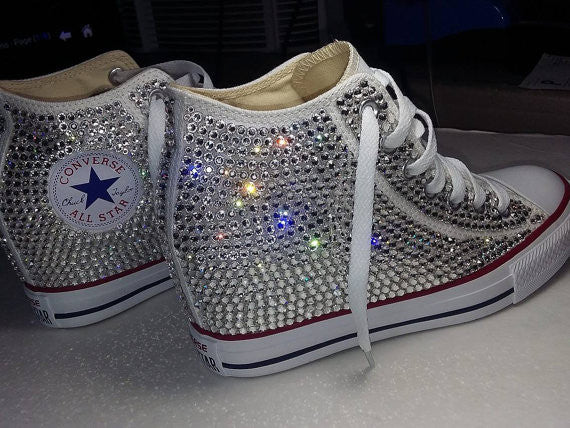 bling converse trainers