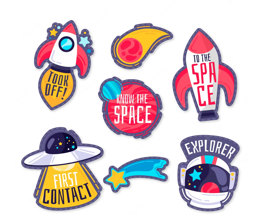 Celebrate National Space Day with Fun Space Stickers | Cute Designs for ...