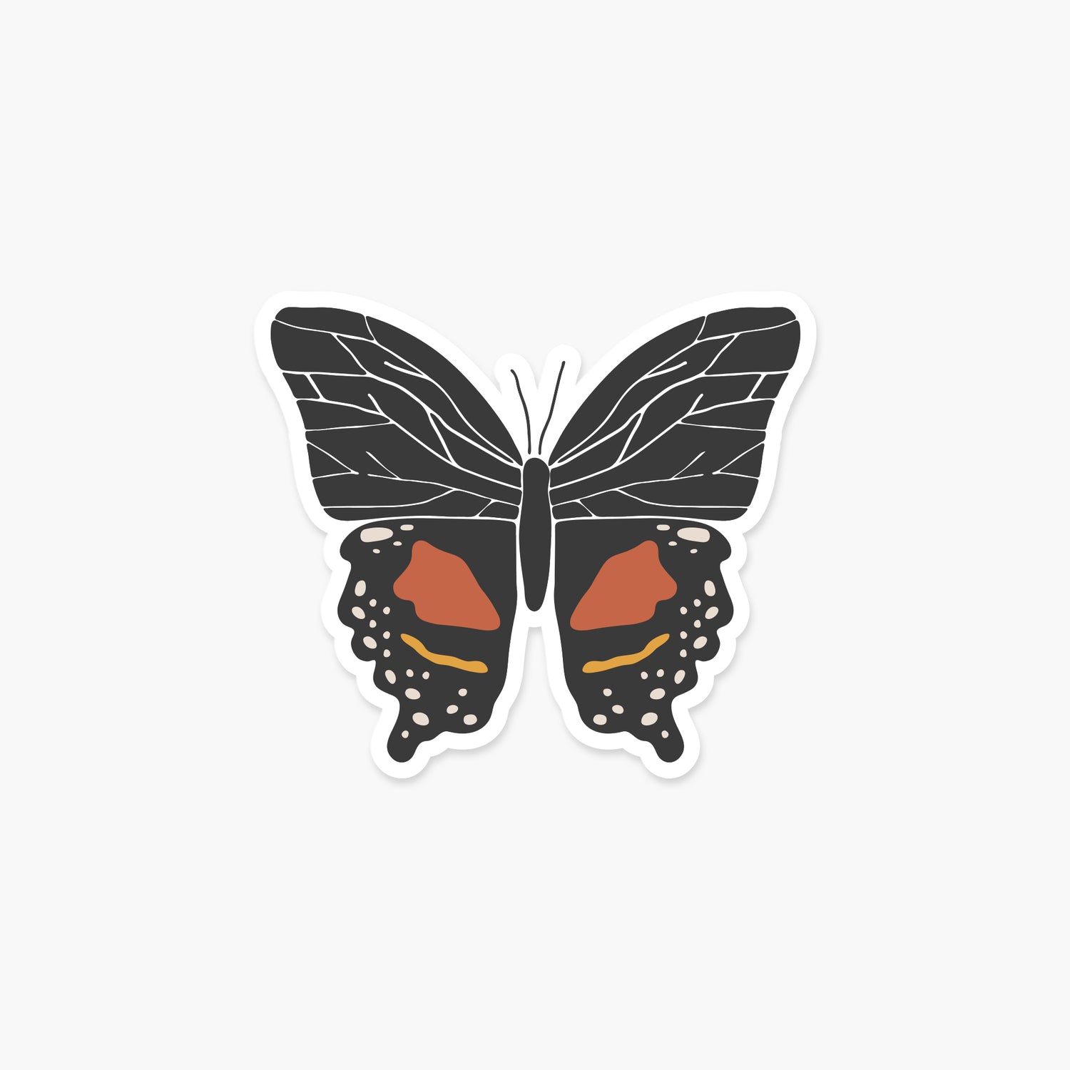 Boho Butterfly B - Butterfly Sticker | Footnotes Paper
