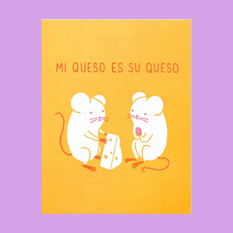 Two Mice sharing cheese