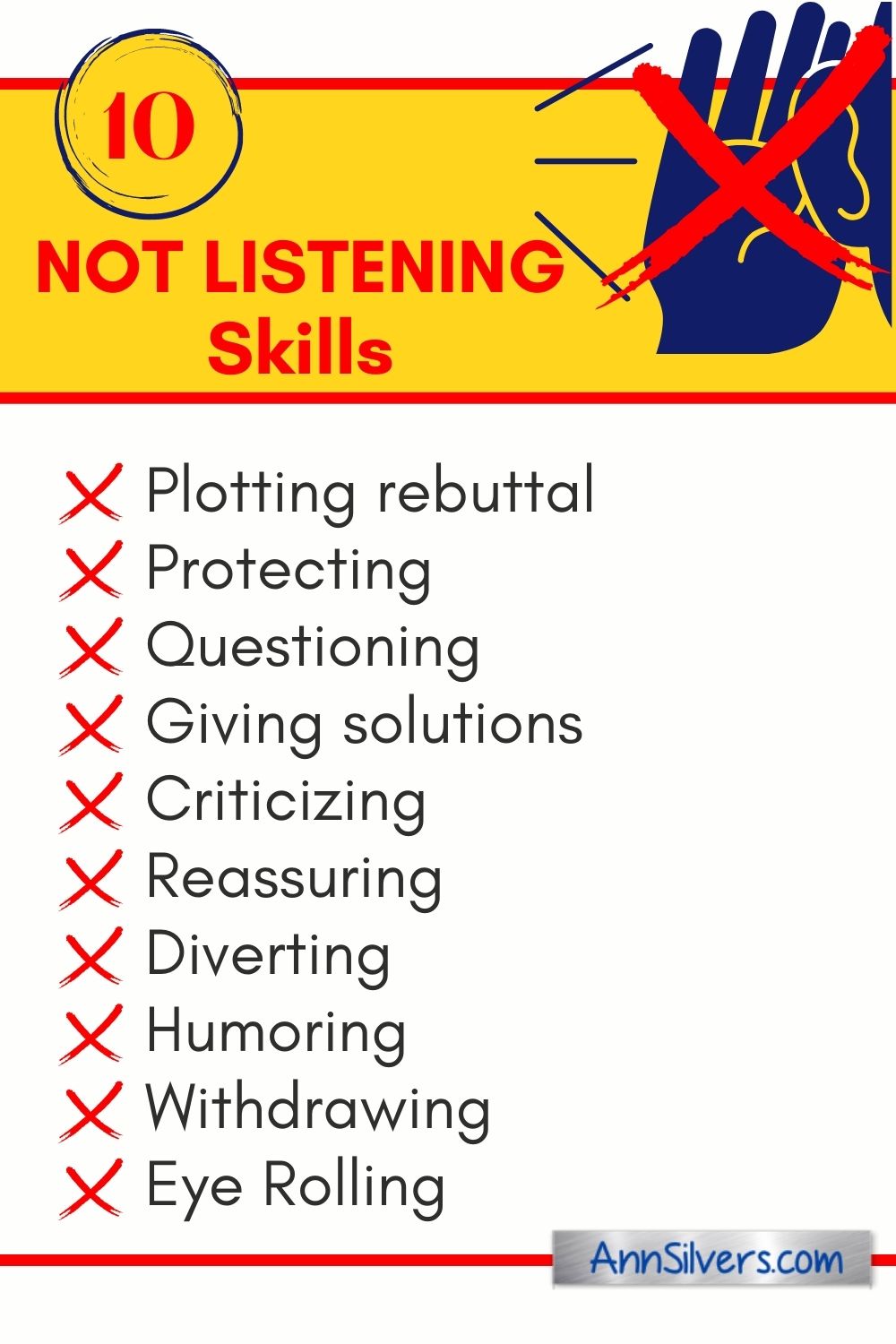 10 Not Listening Skills