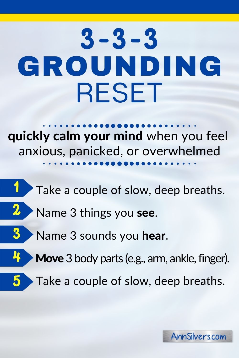 333 Grounding Technique Infographic