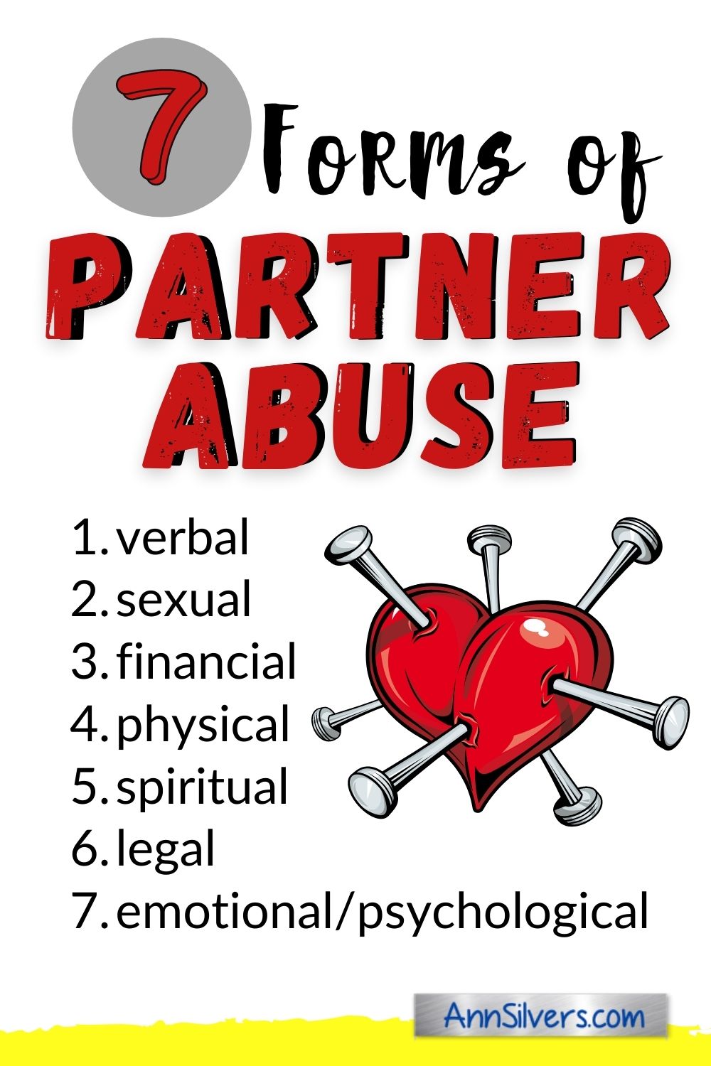 domestic violence, emotional, verbal, sexual, physical, spiritual, financial, legal partner abuse