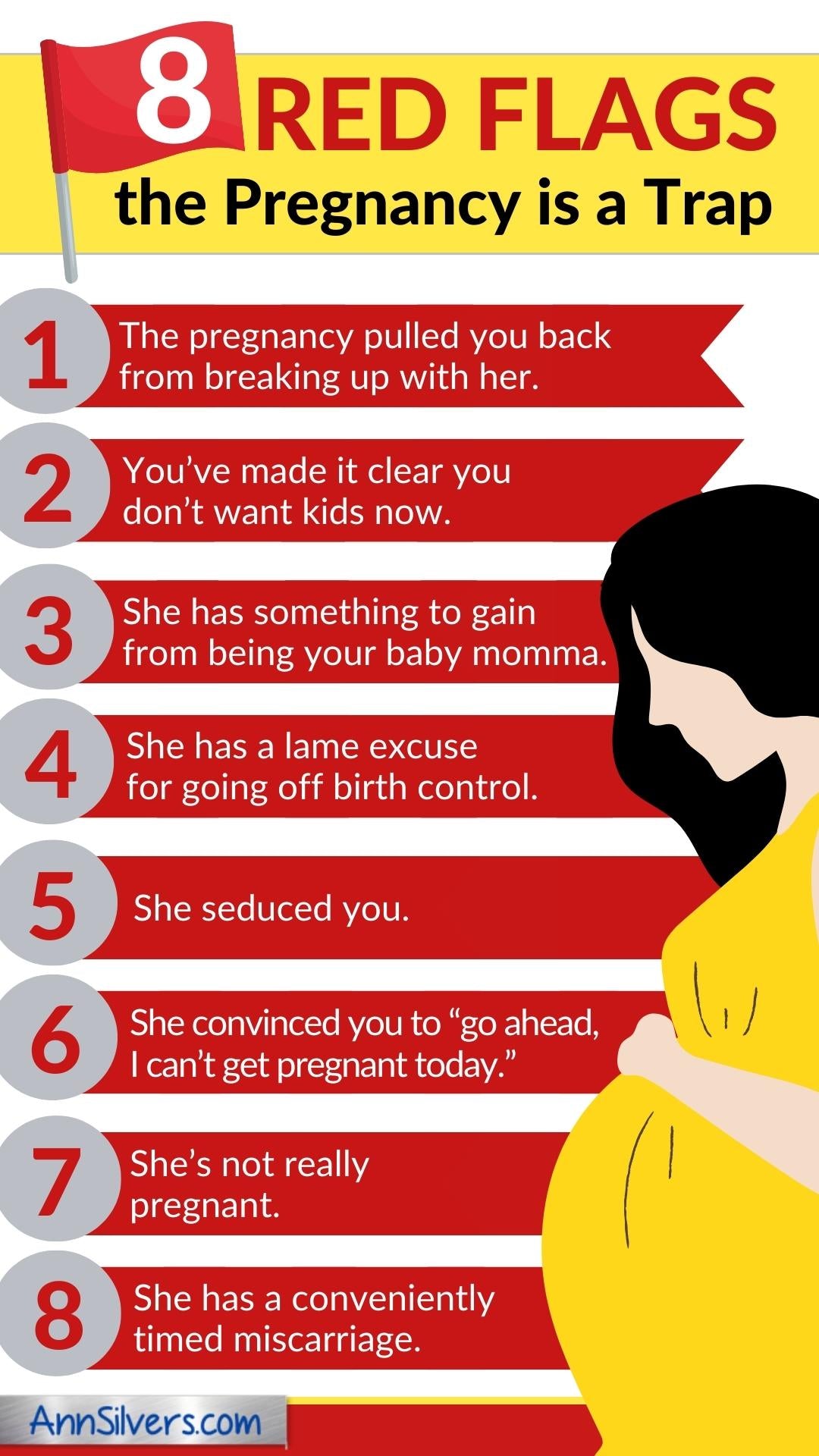8 red flags the pregnancy is a baby trap infographic