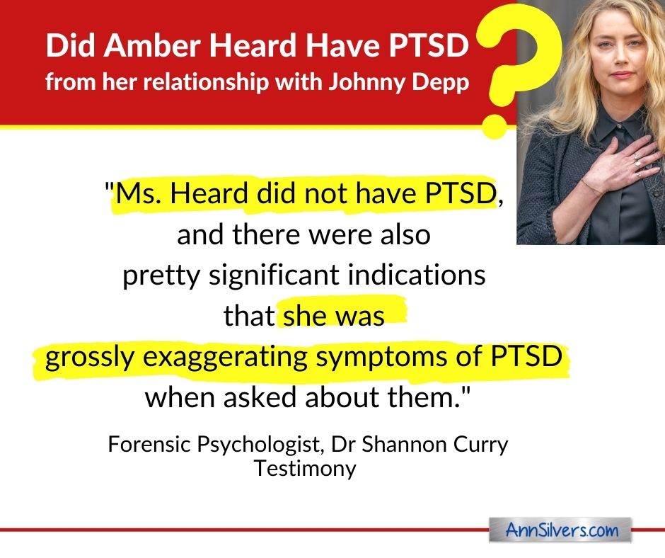 Amber Heard Did Not have PTSD from relationship with Johnny Depp