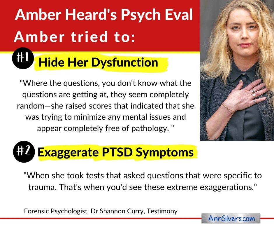 Amber Heard Psych Evaluation Attempt to Manipulate Results