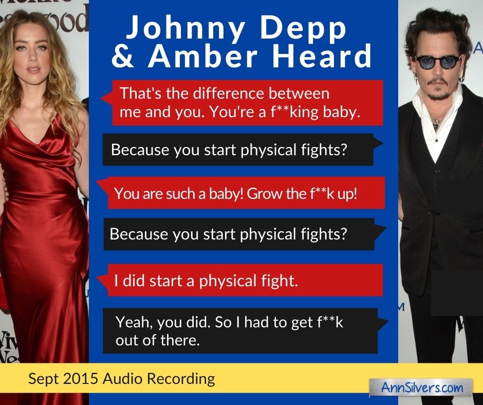 Amber Heard emotional abuse of  Johnny Depp