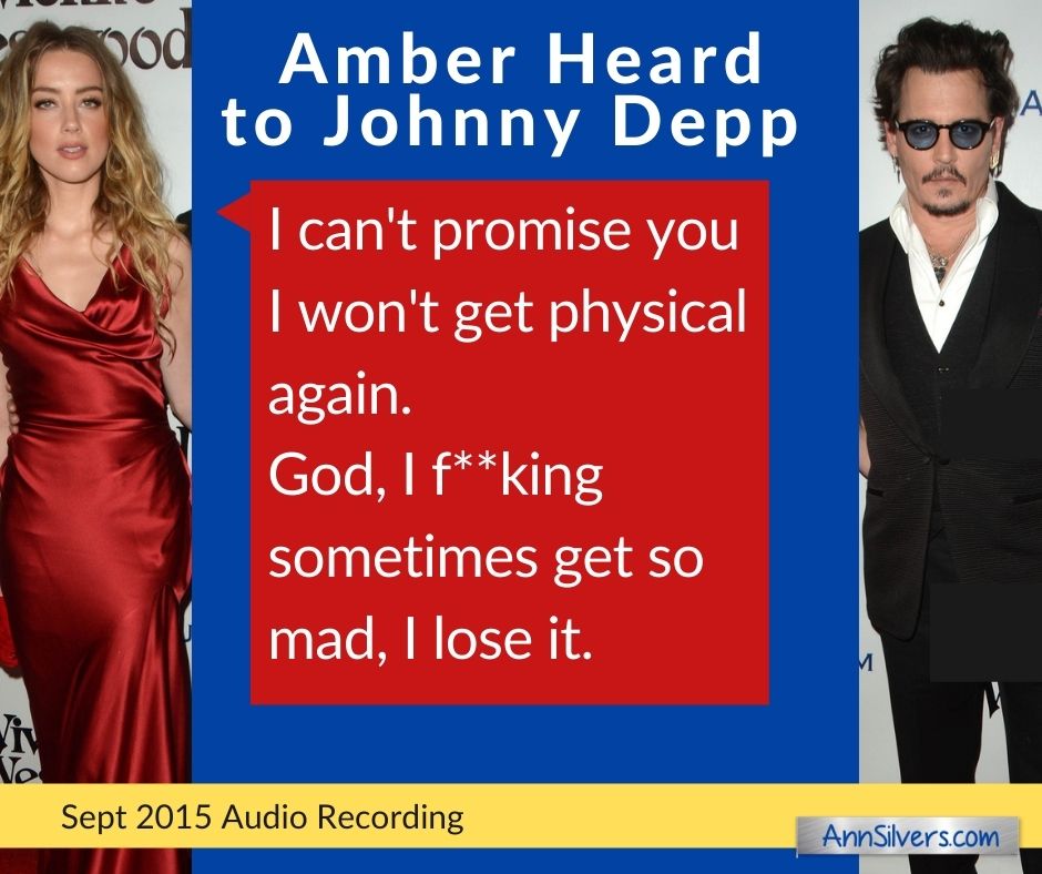 Amber Heard admits to domestic violence in Sept 2015 audio recording