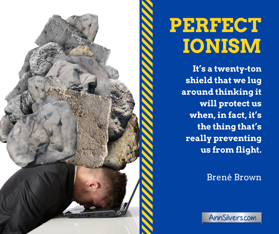 Brene Brown perfectionism is a weight quote