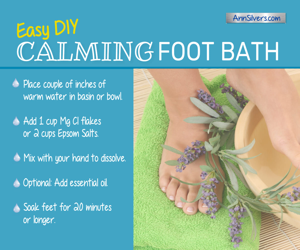 DIY Calming Foot Soak Recipe for stress and anxiety relief