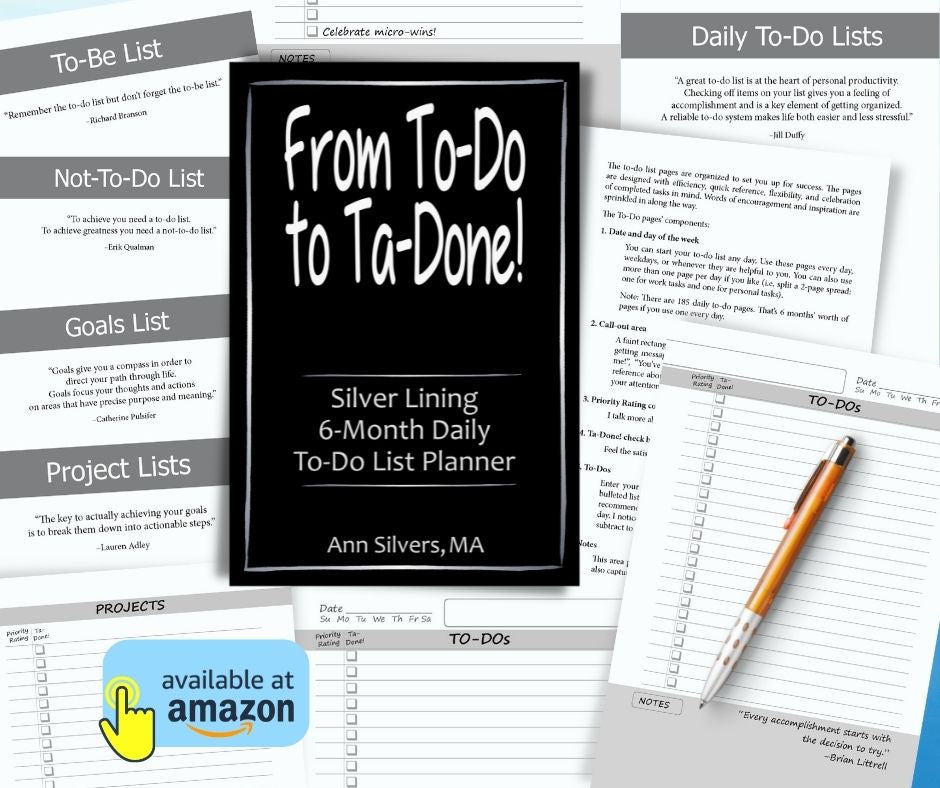 From To-Do to Ta-Done! Silver Lining 6-Month Daily To-Do List Planner