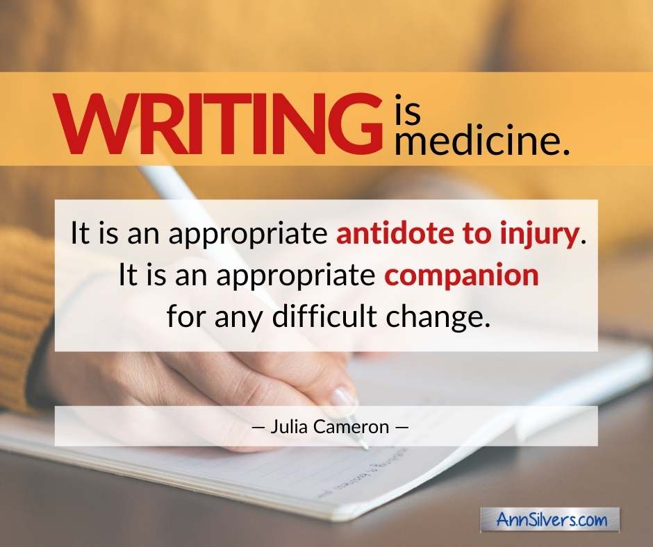 Writing is medicine quote about journaling benefits