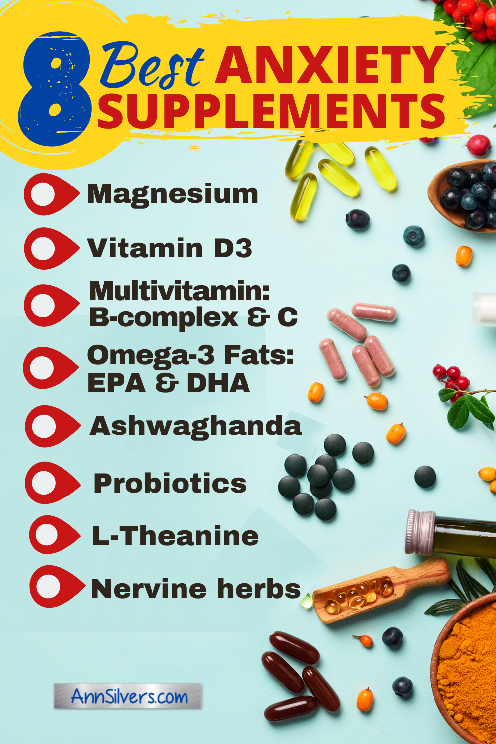 Best Natural Supplements for Anxiety, Magnesium, Vitamins, Probiotics, Herbs, etc