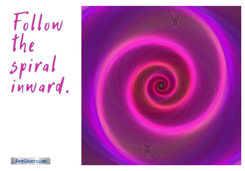spiral art creates a calming hypnotic image