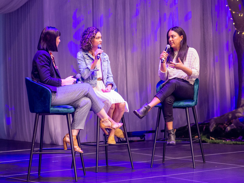 the mnml chats to Laura Churchill onstage at the Ekka