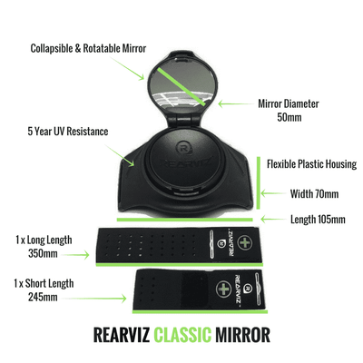 rearviz rotatable bike mirror