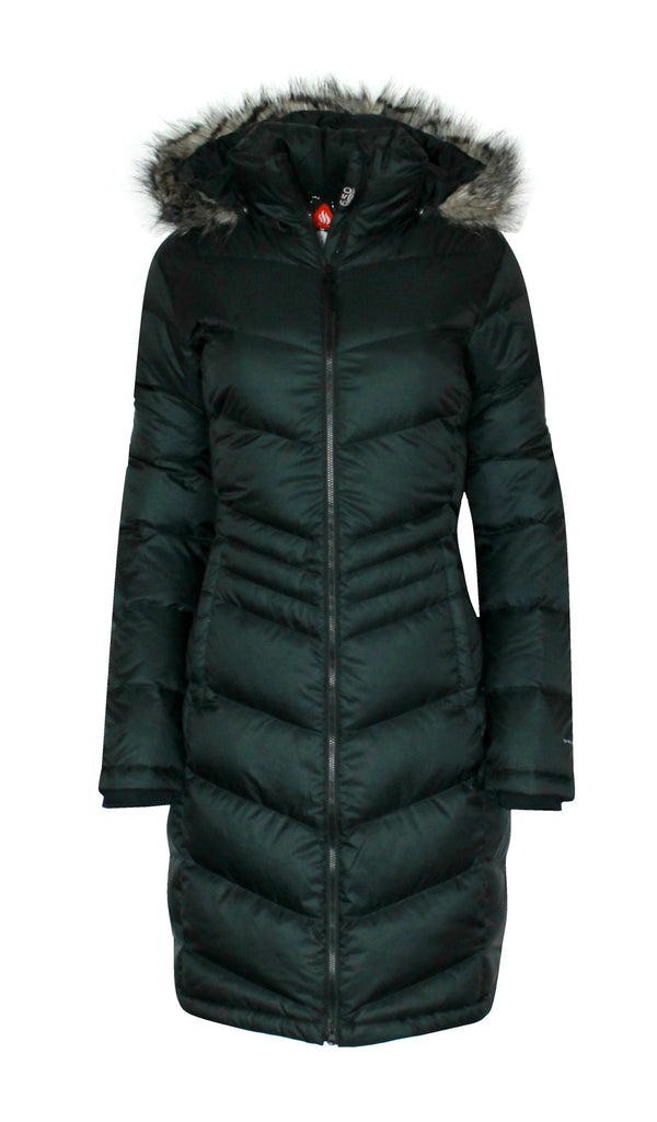 columbia long coat with hood