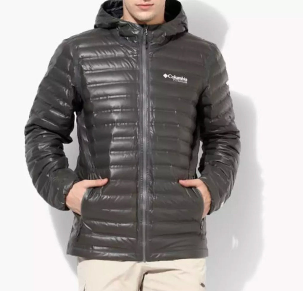 columbia men's titanium outdry down hooded puffer jacket