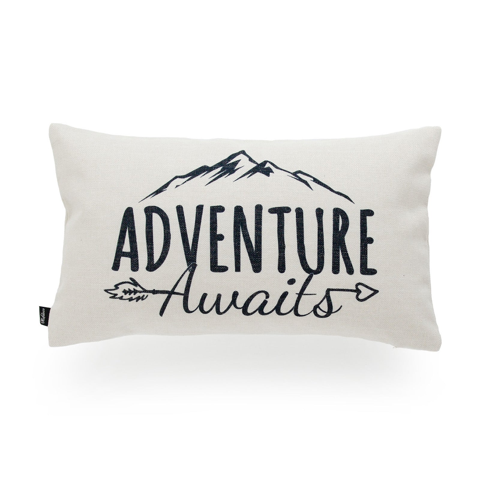 Adventure Awaits Lumbar Pillow Cover, 12"x20"