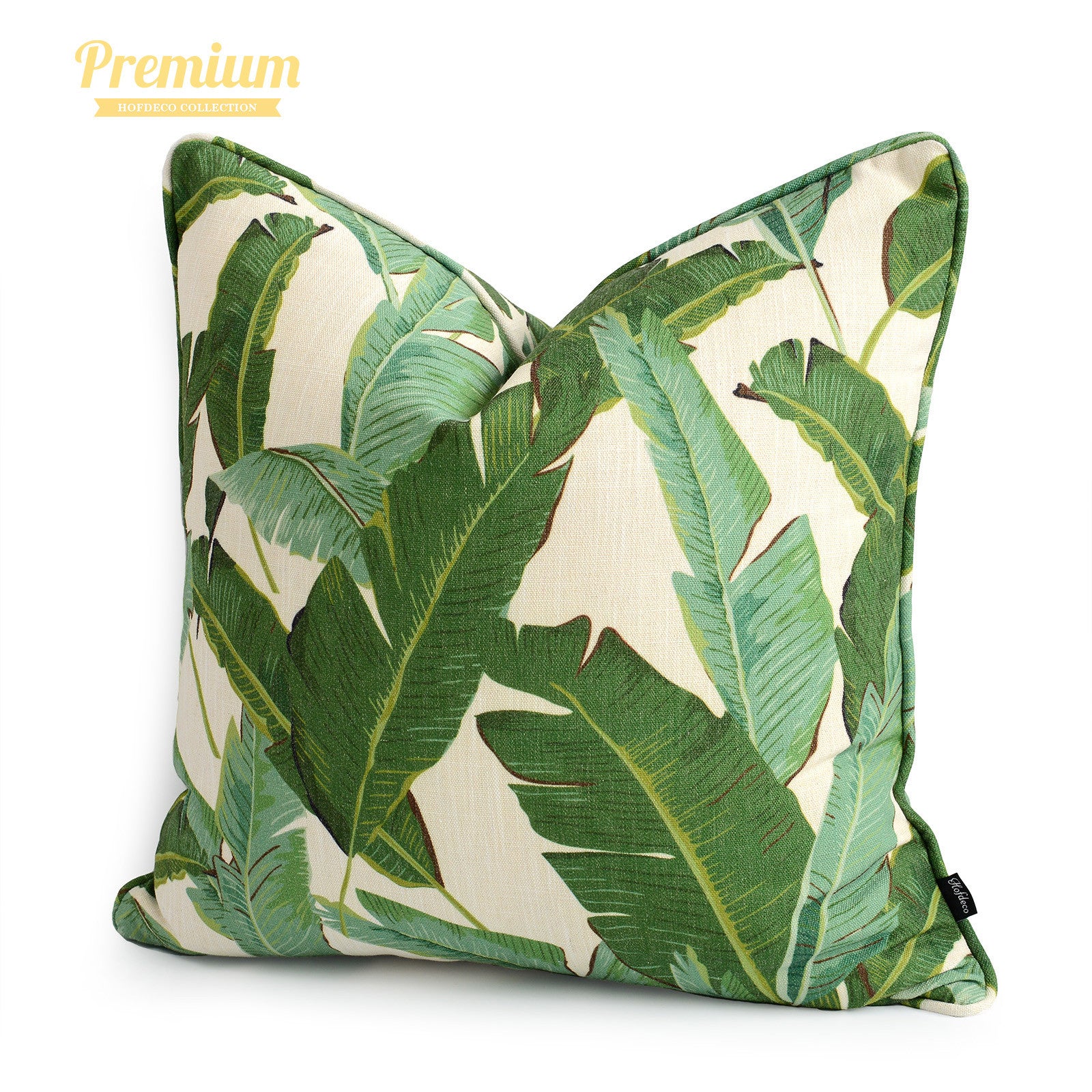 Tropical Banana Leaf Pillow Cover, 20"x20"