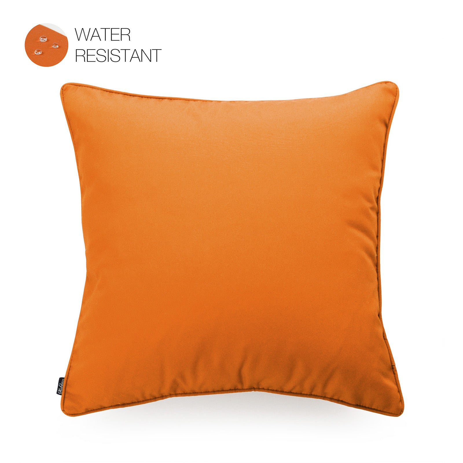 Orange Outdoor Pillow Cover, Solid, 18"x18"