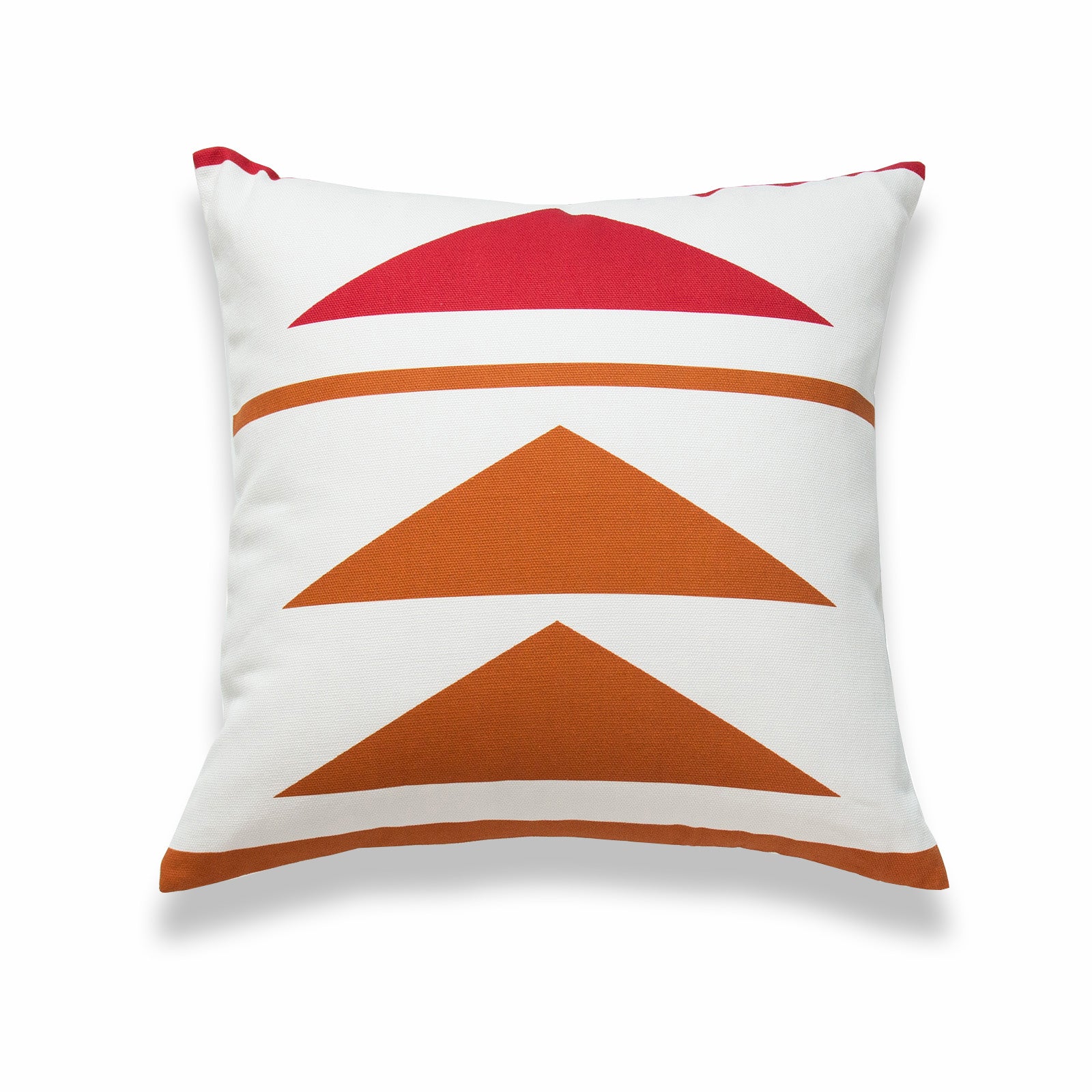 Aztec Print Pillow Cover, Triangle, Red Maple, 18"x18"