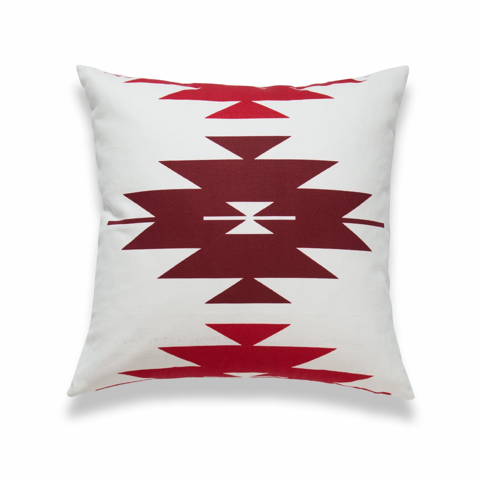 Aztec Print Pillow Cover, Diamond, Dark Red, 18"x18"