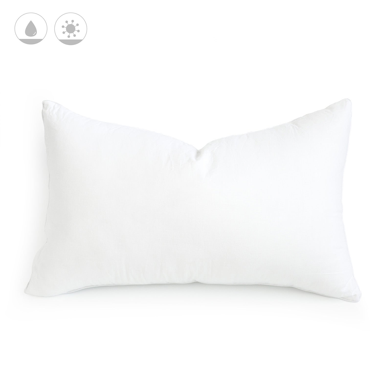 Water Resistant Down Alternative Lumbar Pillow Insert, 13"x21"
