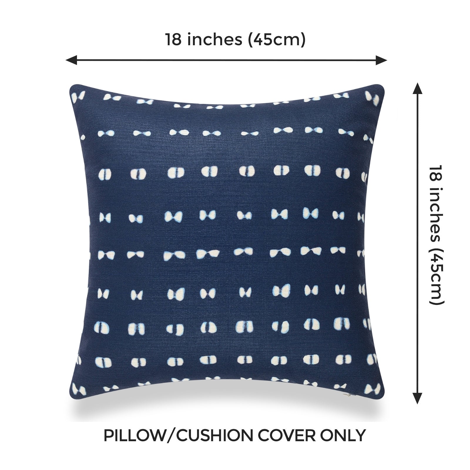 Indigo Mudcloth Pillow, Shibori Inspired Print A | Hofdeco