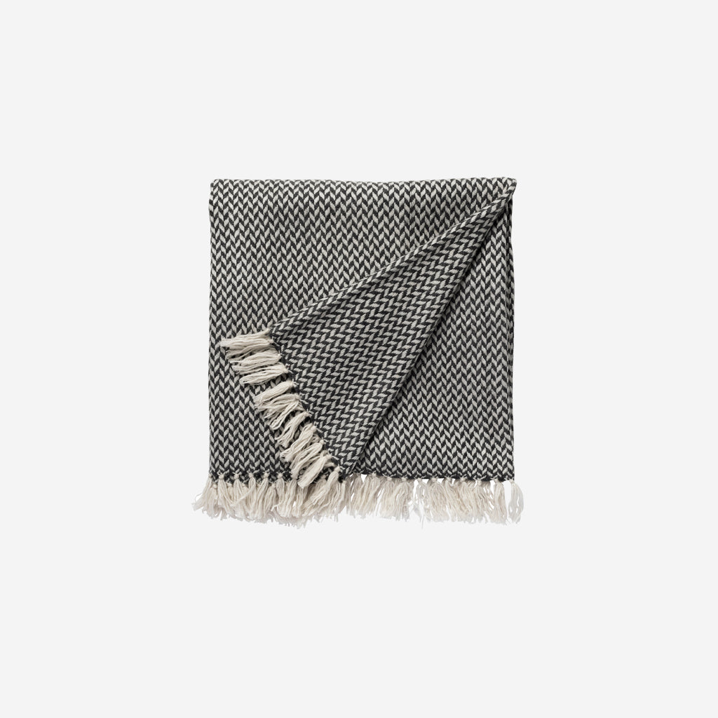 L&M Home Copenhagen Cashmere Throw Charcoal - Simple Form