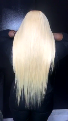 European Platinum Blonde 613 Straight 2 Envy Hair